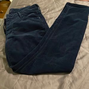 Mother navy blue skinny cords.